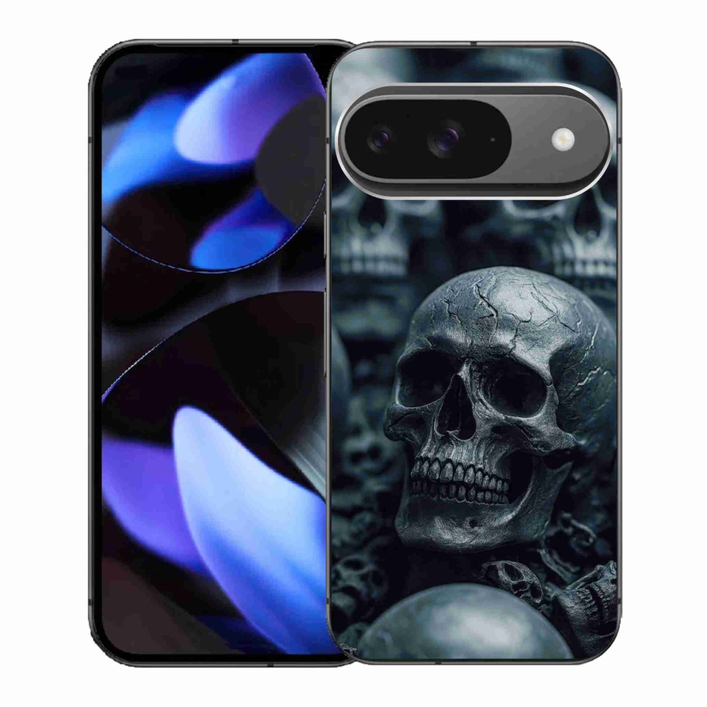 Gelový kryt mmCase na Google Pixel 9 - lebka 2