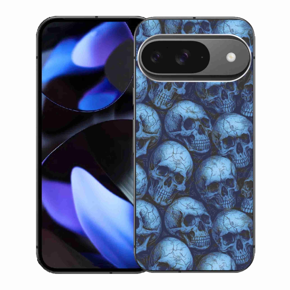 Gelový kryt mmCase na Google Pixel 9 - lebky