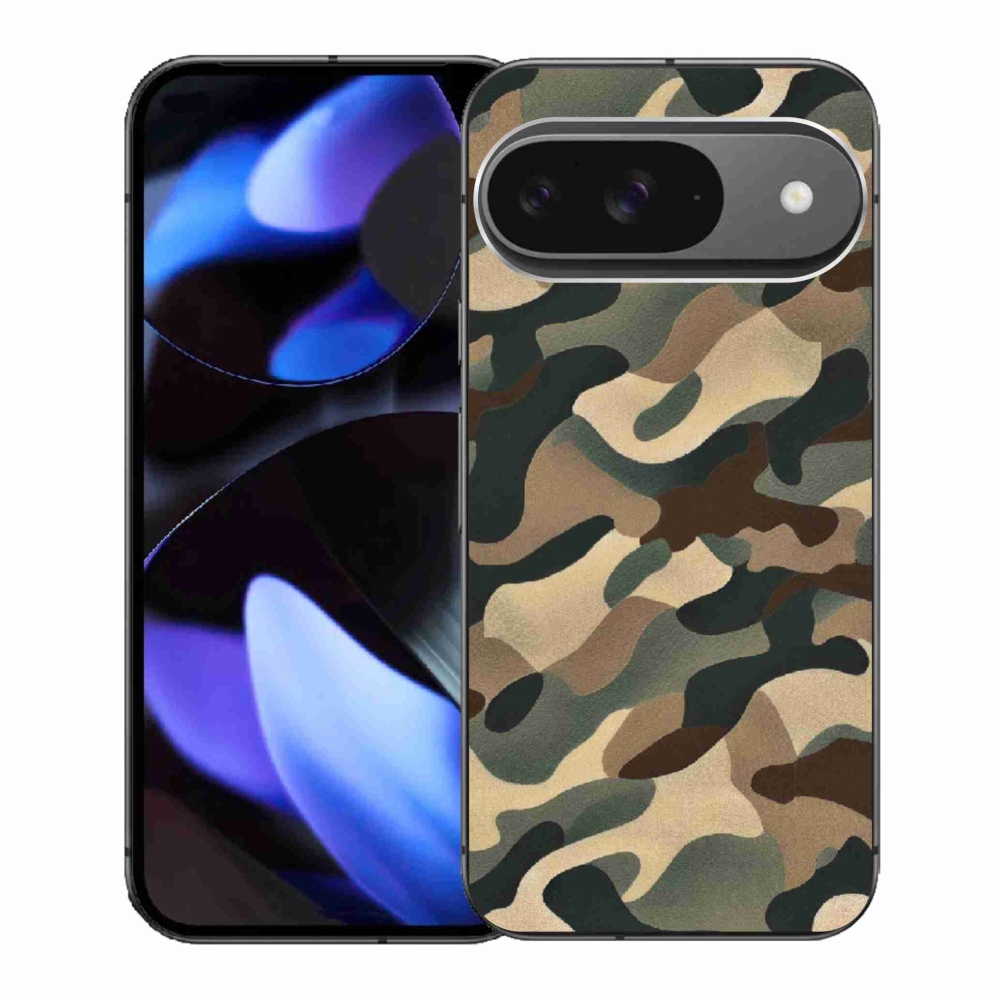 Gelový kryt mmCase na Google Pixel 9 - maskáčový vzor 11