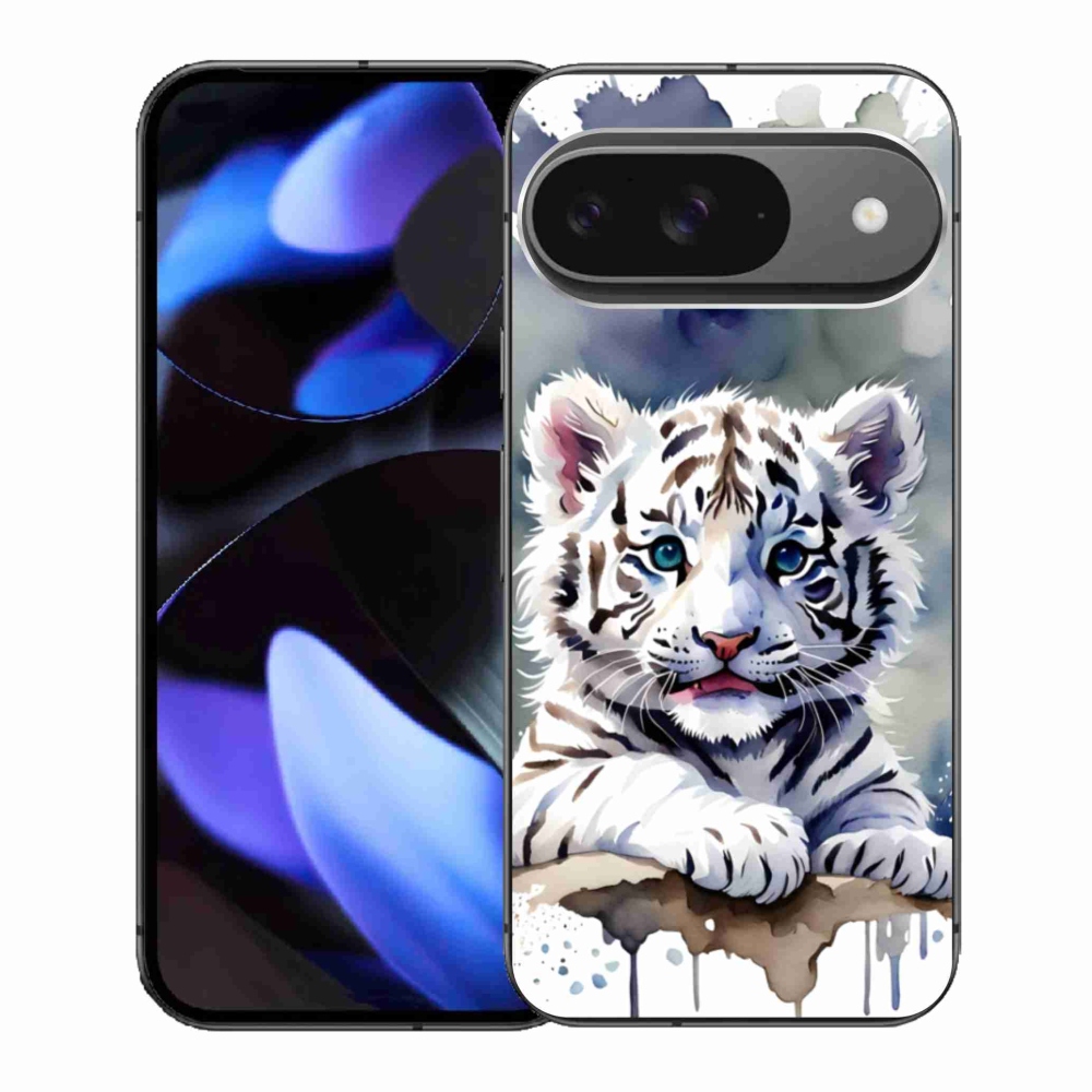 Gelový kryt mmCase na Google Pixel 9 - mládě bílého tygra