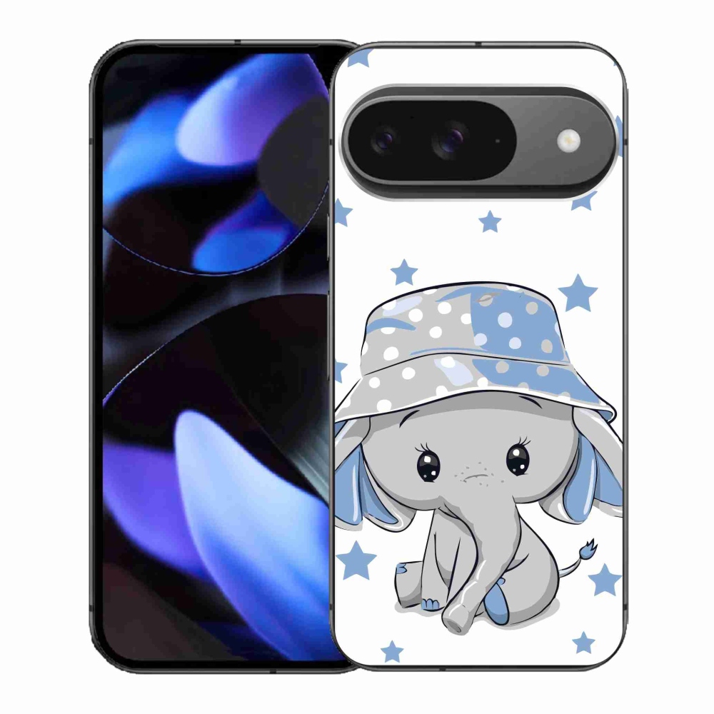 Gelový kryt mmCase na Google Pixel 9 - modrý slon