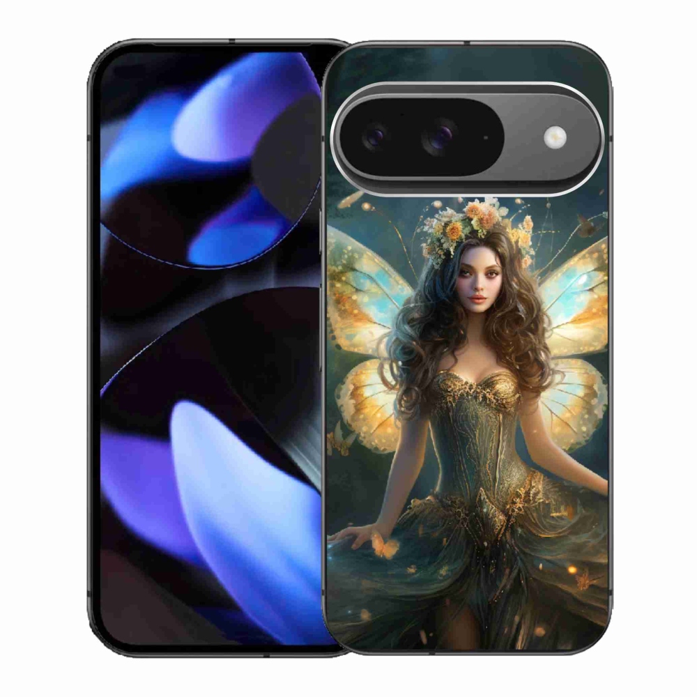 Gelový kryt mmCase na Google Pixel 9 - motýlí žena