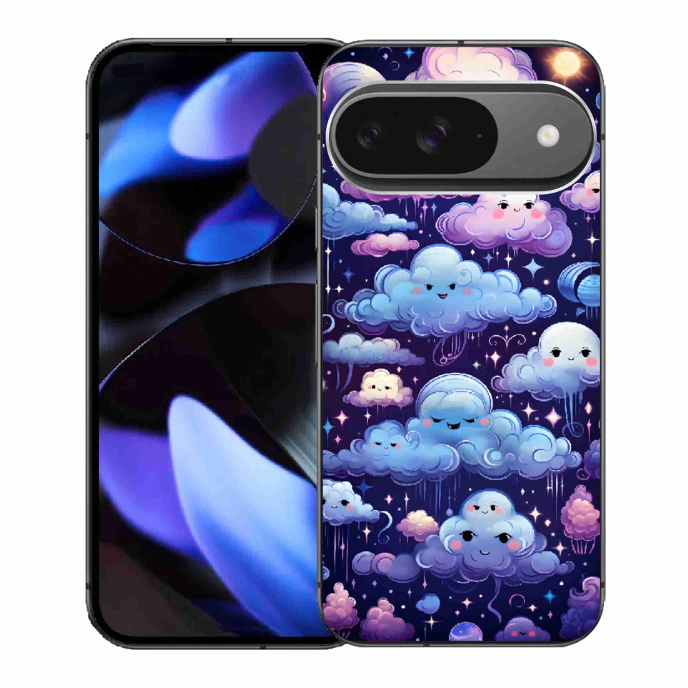 Gelový kryt mmCase na Google Pixel 9 - mráčky