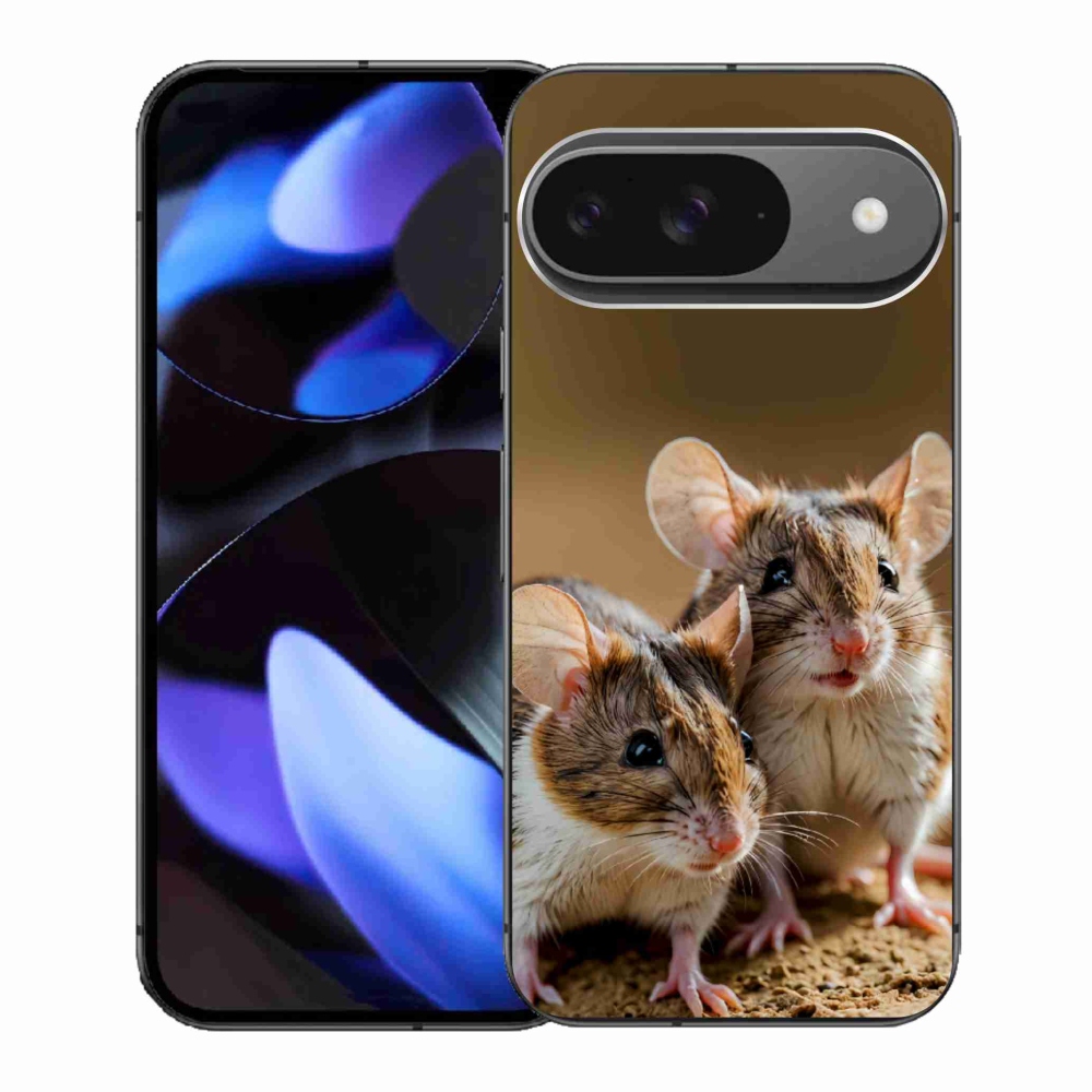 Gelový kryt mmCase na Google Pixel 9 - myší duo
