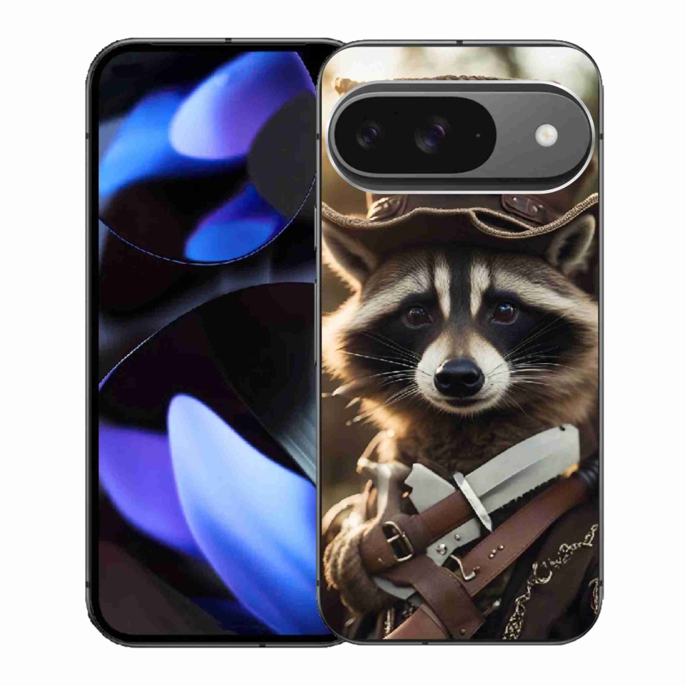 Gelový kryt mmCase na Google Pixel 9 - mýval v uniformě