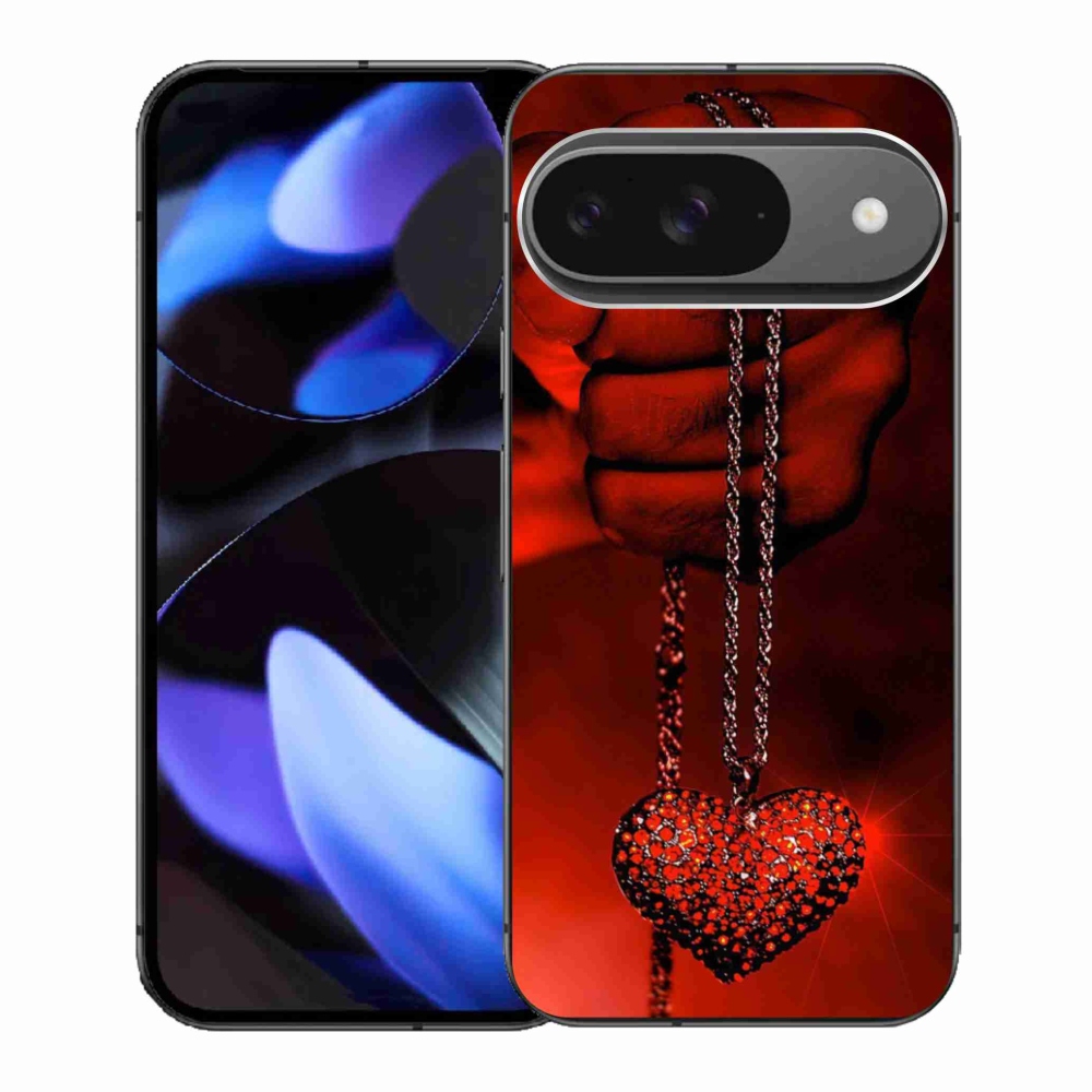 Gelový kryt mmCase na Google Pixel 9 - náhrdelník