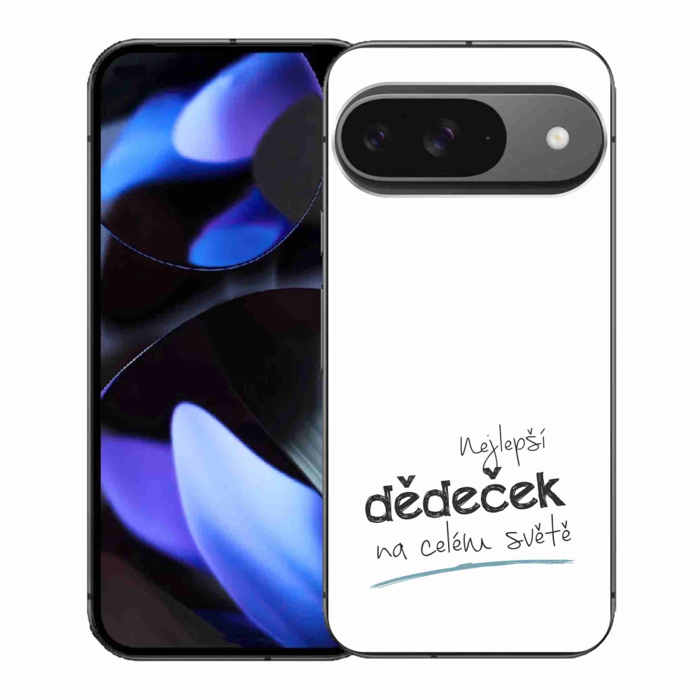 Gelový kryt mmCase na Google Pixel 9 - nejlepší dědeček 3 bílé pozadí