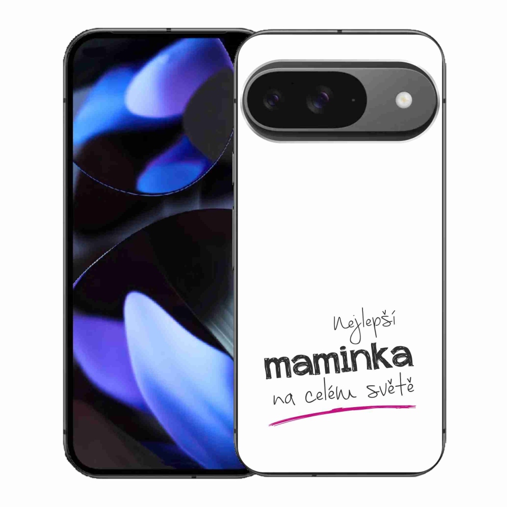 Gelový kryt mmCase na Google Pixel 9 - nejlepší maminka 4 bílé pozadí
