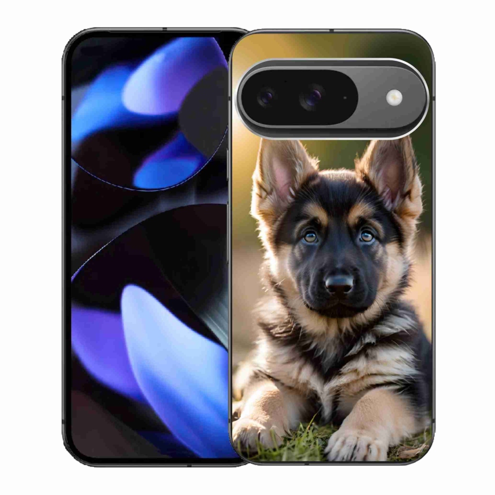 Gelový kryt mmCase na Google Pixel 9 - německý ovčák v přírodě