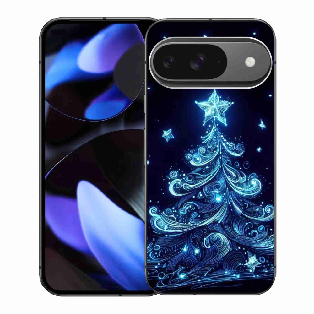 Gelový kryt mmCase na Google Pixel 9 - neonový vánoční stromek 4