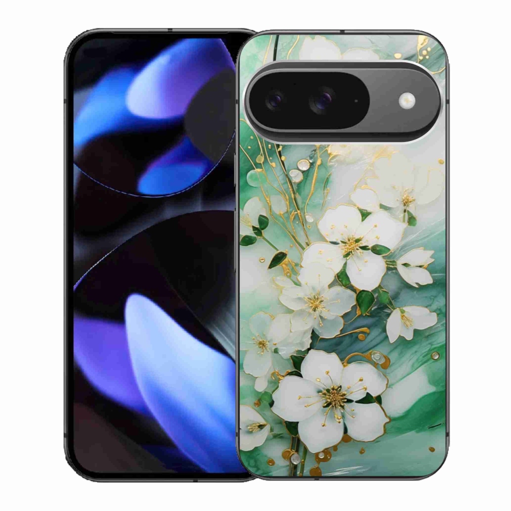 Gelový kryt mmCase na Google Pixel 9 - něžné květy