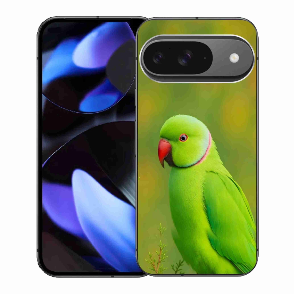 Gelový kryt mmCase na Google Pixel 9 - papoušek alexandr 2