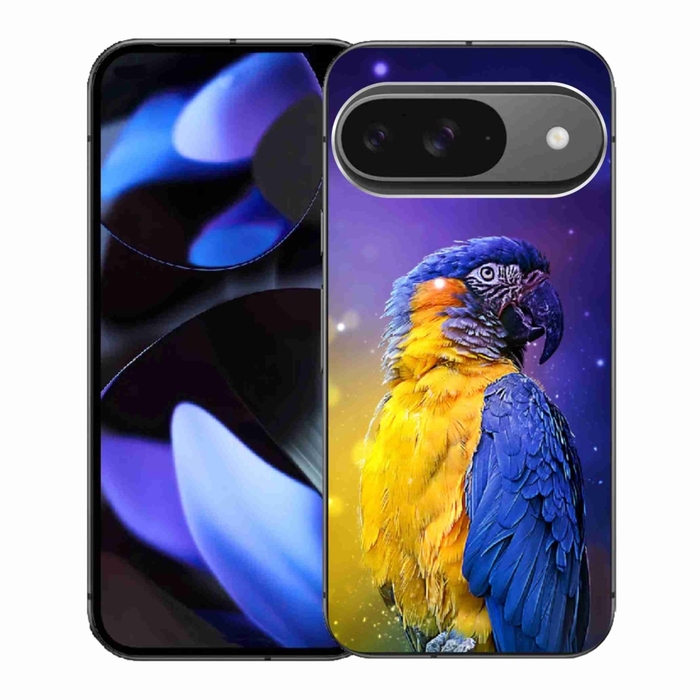 Gelový kryt mmCase na Google Pixel 9 - papoušek ara 1