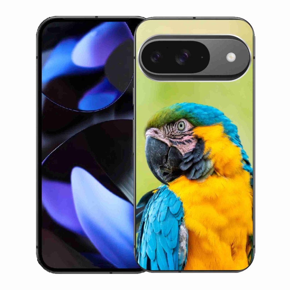 Gelový kryt mmCase na Google Pixel 9 - papoušek ara 2