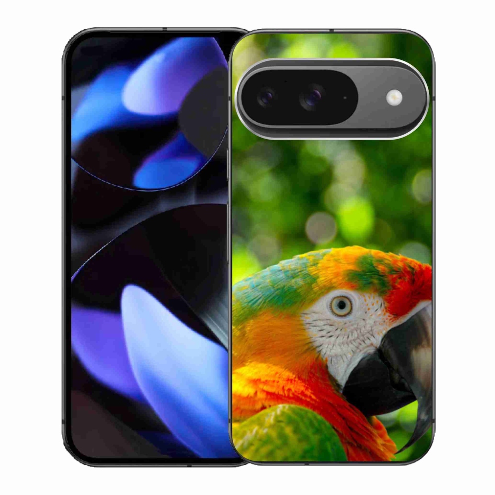 Gelový kryt mmCase na Google Pixel 9 - papoušek ara 3