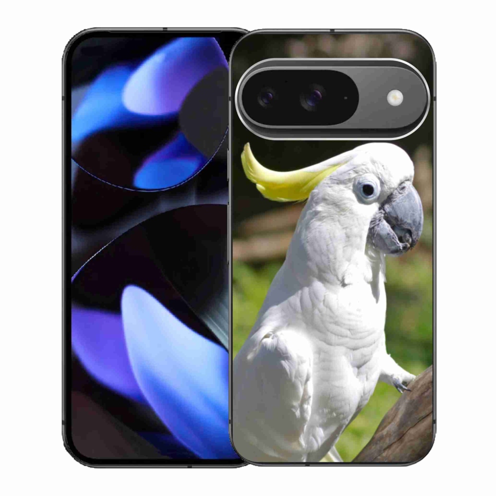 Gelový kryt mmCase na Google Pixel 9 - papoušek kakadu 2