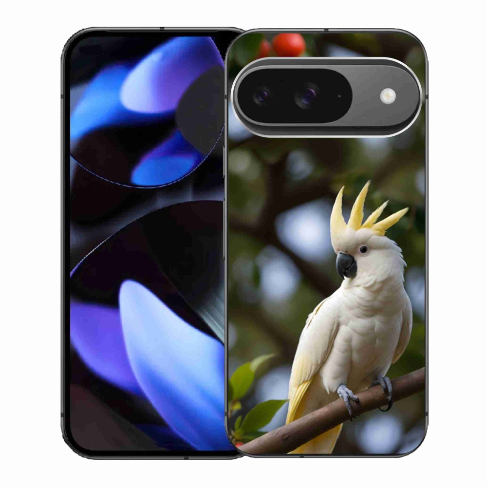 Gelový kryt mmCase na Google Pixel 9 - papoušek kakadu 3