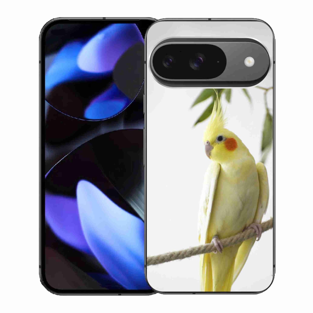 Gelový kryt mmCase na Google Pixel 9 - papoušek korela chocholatá