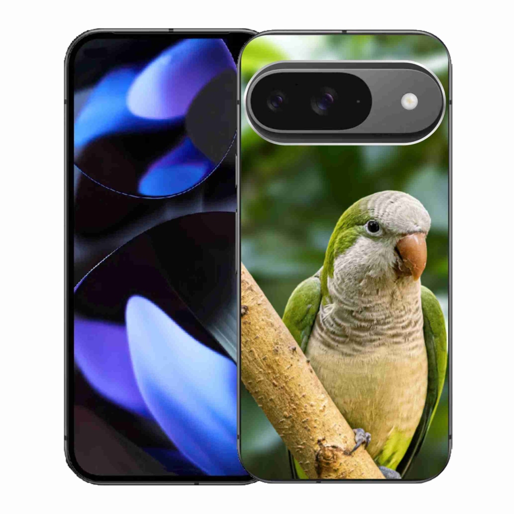 Gelový kryt mmCase na Google Pixel 9 - papoušek mníšek