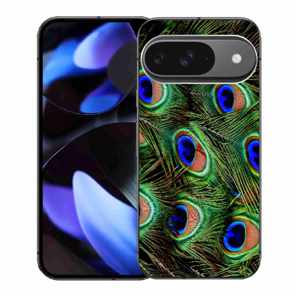 Gelový kryt mmCase na Google Pixel 9 - paví peří