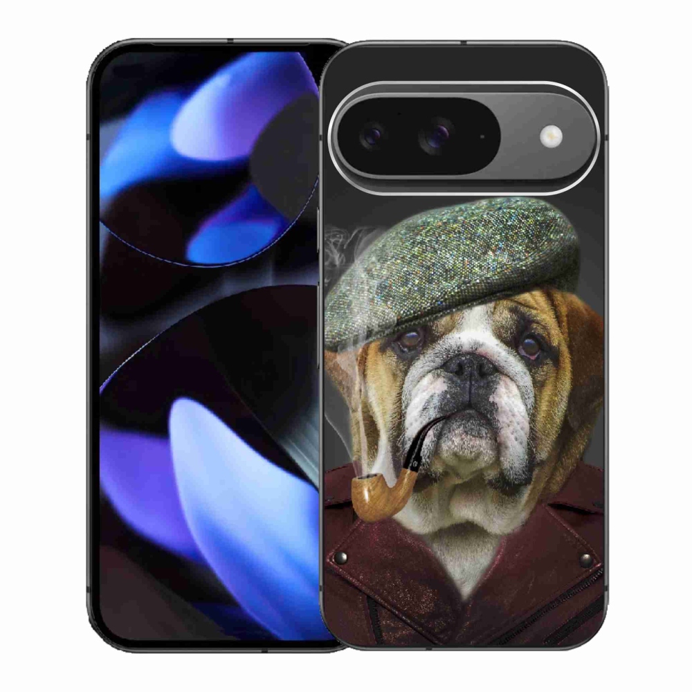 Gelový kryt mmCase na Google Pixel 9 - pes s fajfkou