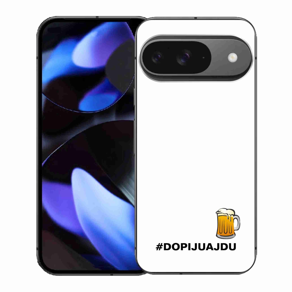 Gelový kryt mmCase na Google Pixel 9 - pivní motiv 1 bílé pozadí