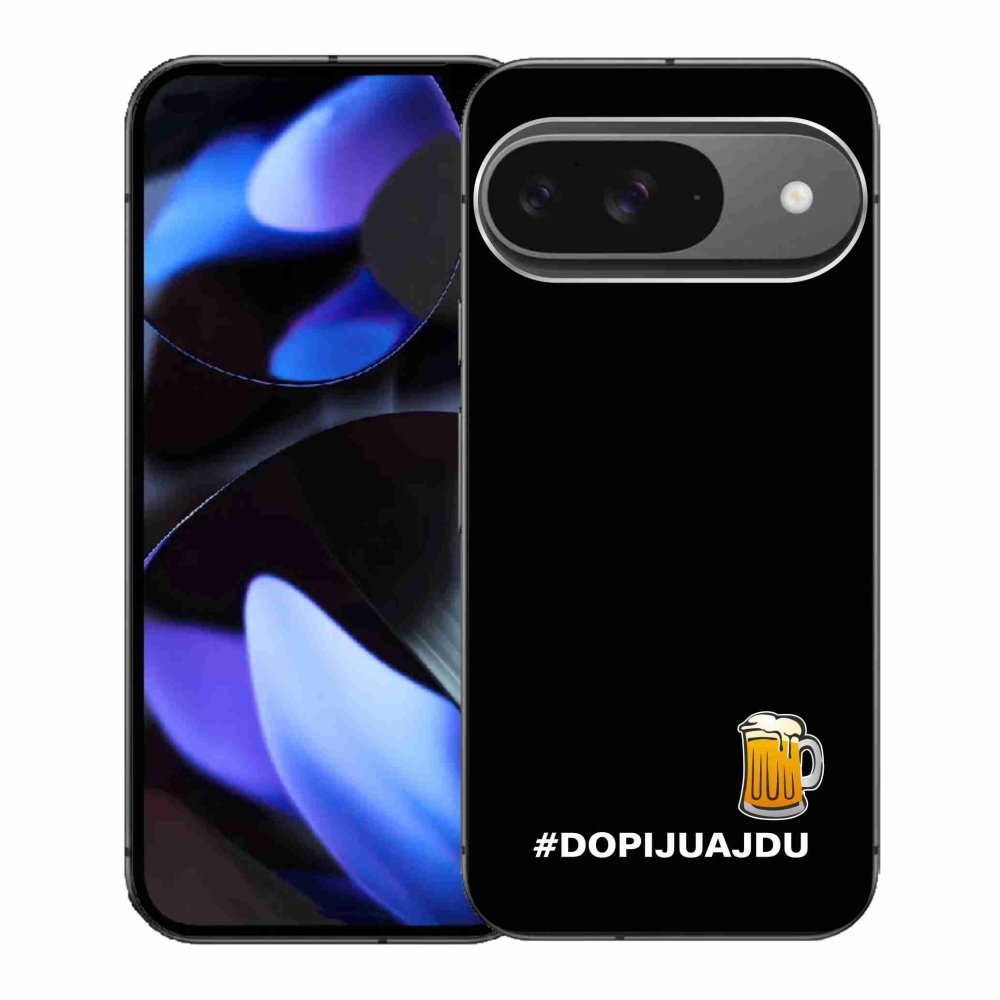 Gelový kryt mmCase na Google Pixel 9 - pivní motiv 1 černé pozadí