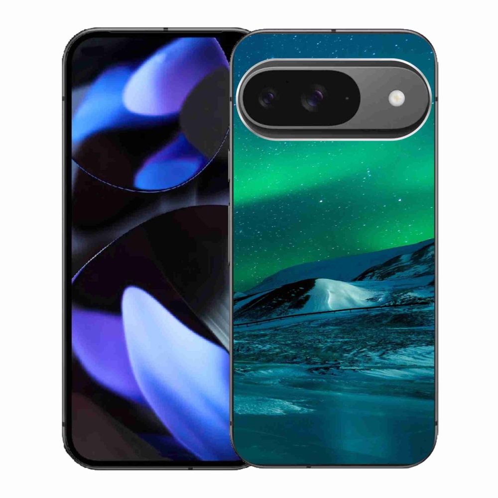 Gelový kryt mmCase na Google Pixel 9 - polární záře