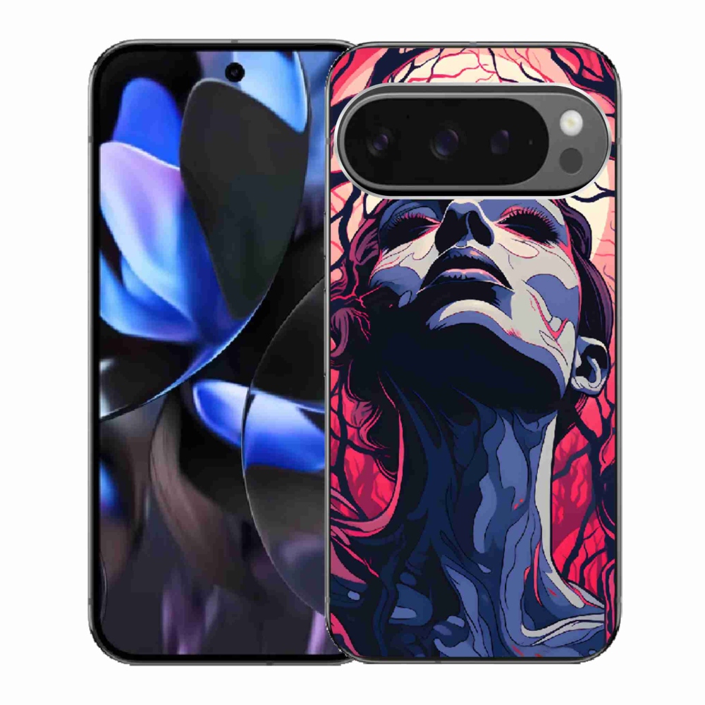 Gelový kryt mmCase na Google Pixel 9 Pro - abstraktní obličej