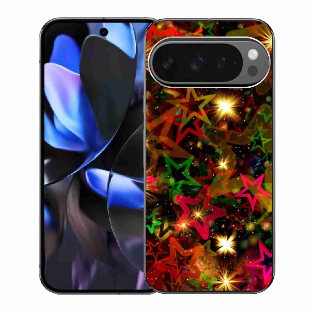 Gelový kryt mmCase na Google Pixel 9 Pro - barevné hvězdičky
