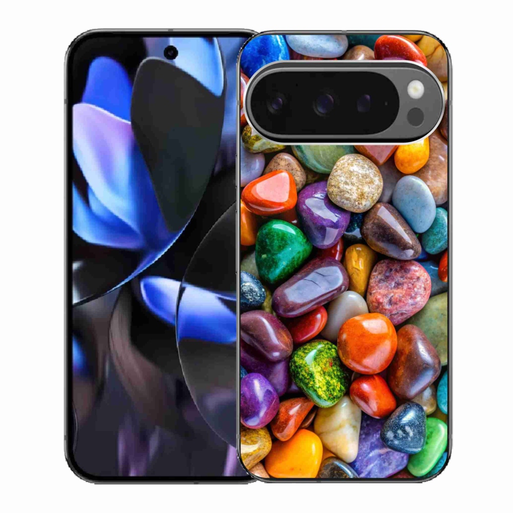 Gelový kryt mmCase na Google Pixel 9 Pro - barevné kamínky