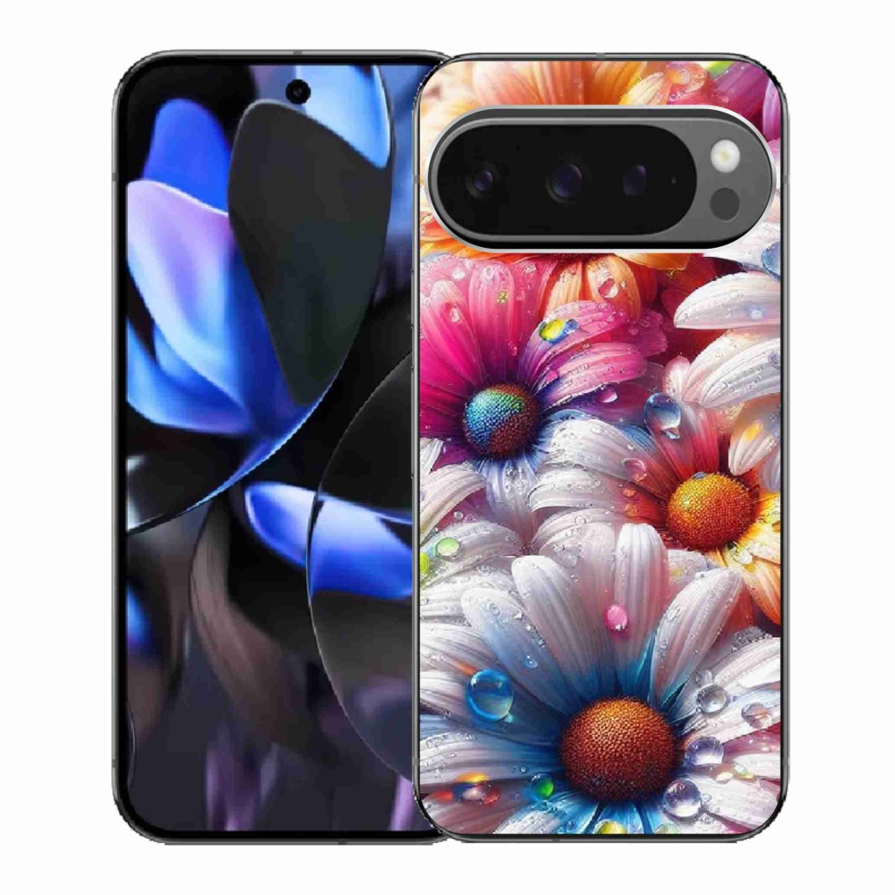 Gelový kryt mmCase na Google Pixel 9 Pro - barevné kopretiny