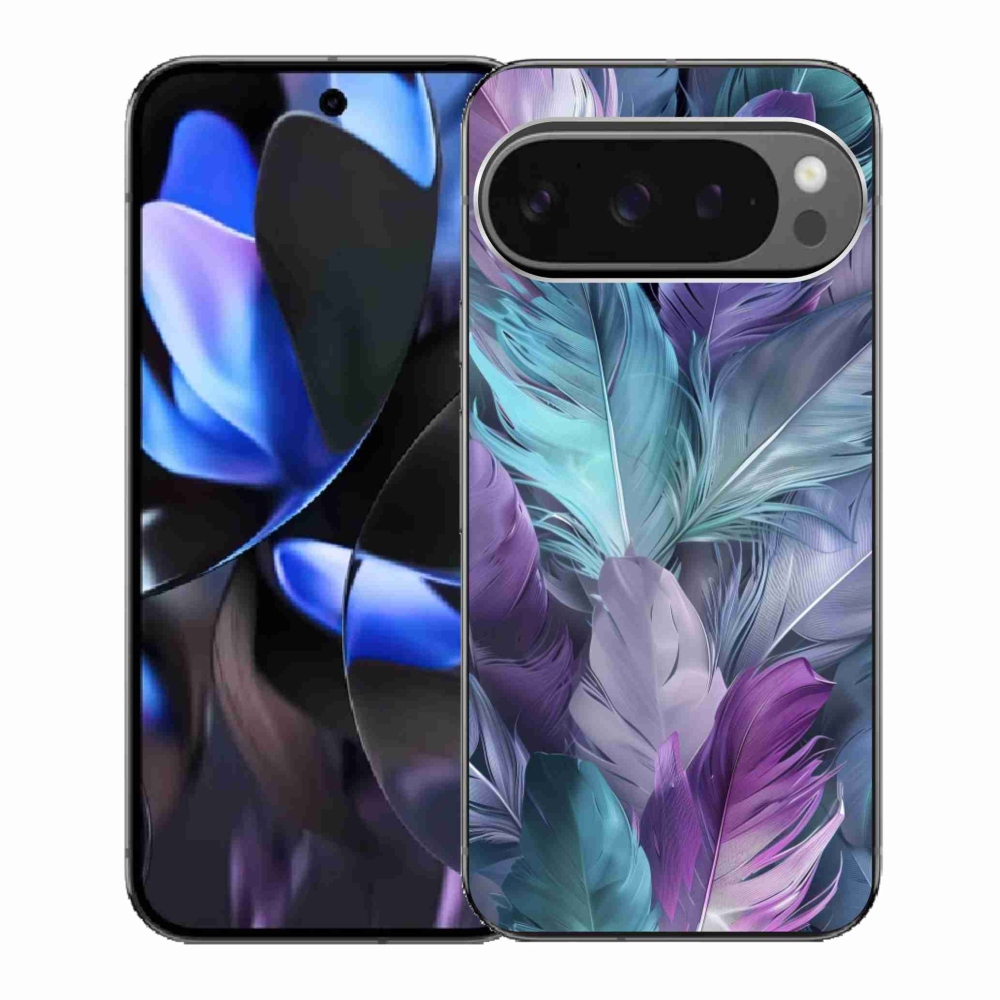 Gelový kryt mmCase na Google Pixel 9 Pro - barevné peří 2