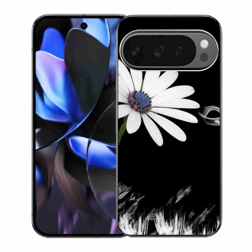 Gelový kryt mmCase na Google Pixel 9 Pro - bílá květina