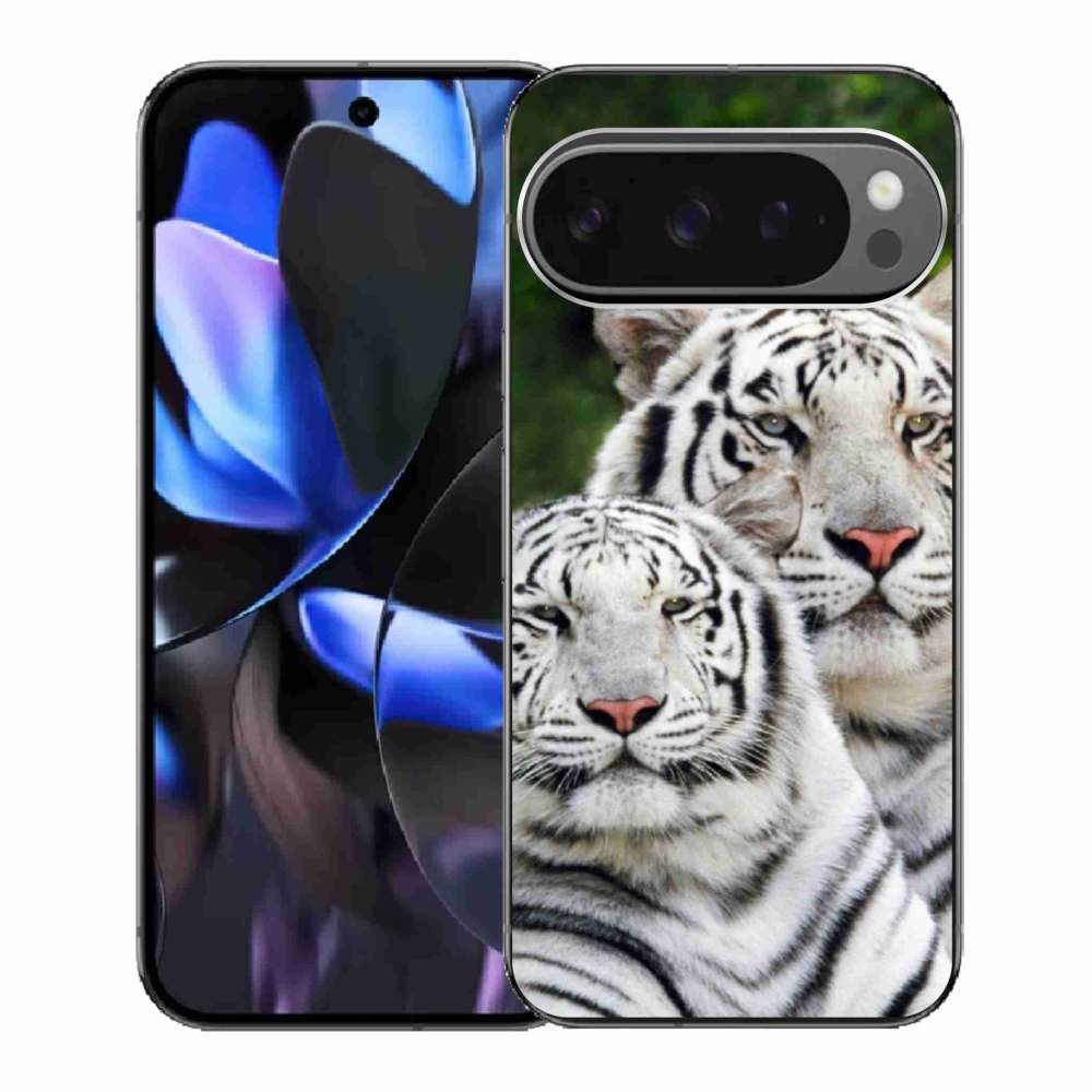 Gelový kryt mmCase na Google Pixel 9 Pro - bílí tygři