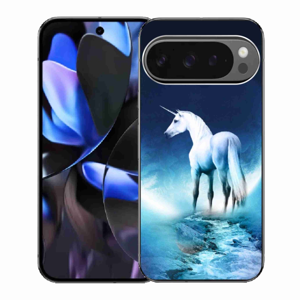 Gelový kryt mmCase na Google Pixel 9 Pro - bílý jednorožec