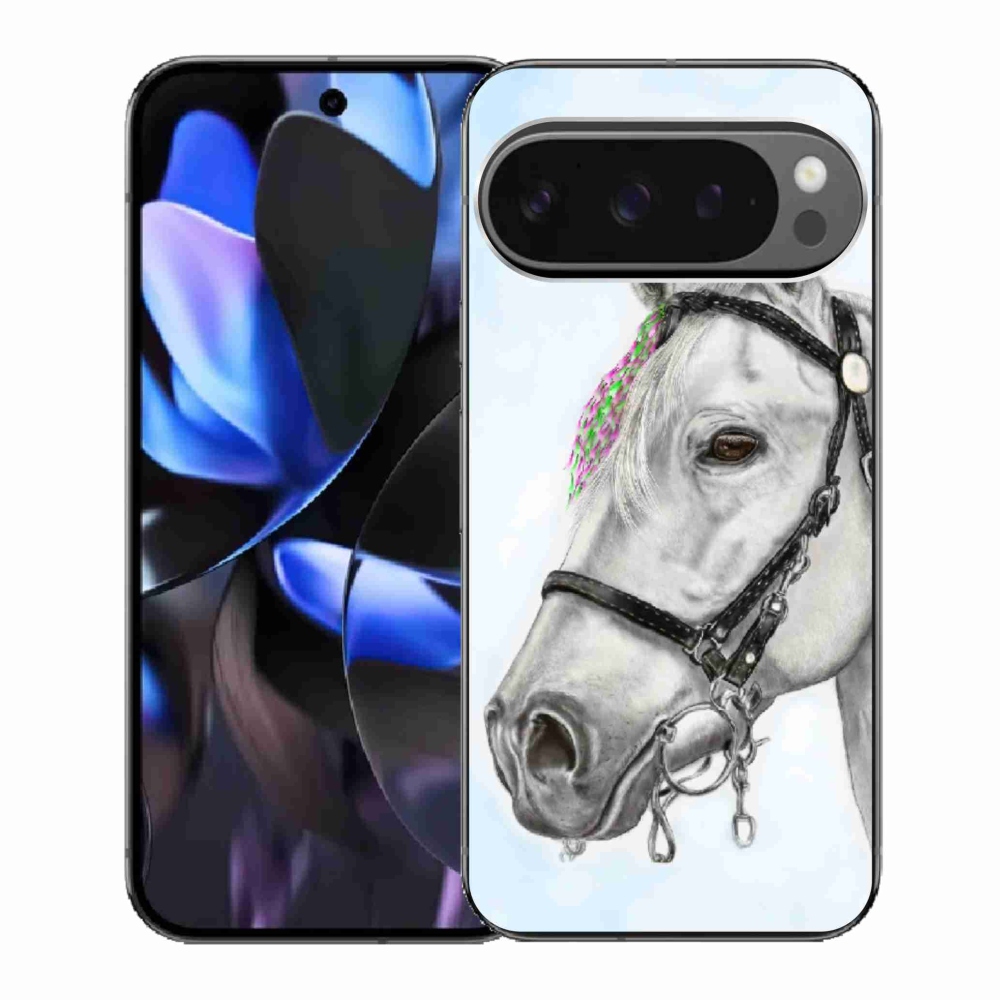 Gelový kryt mmCase na Google Pixel 9 Pro - bílý kůň 1