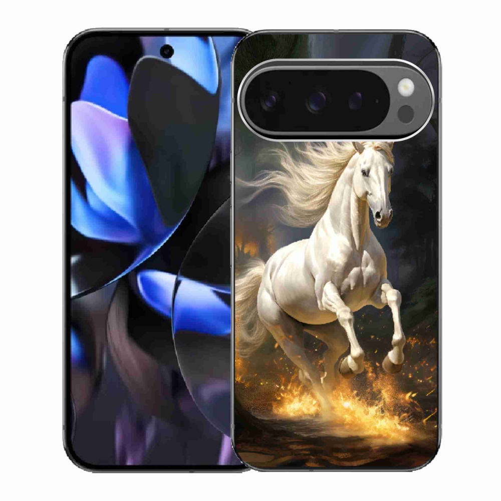 Gelový kryt mmCase na Google Pixel 9 Pro - bílý kůň 2