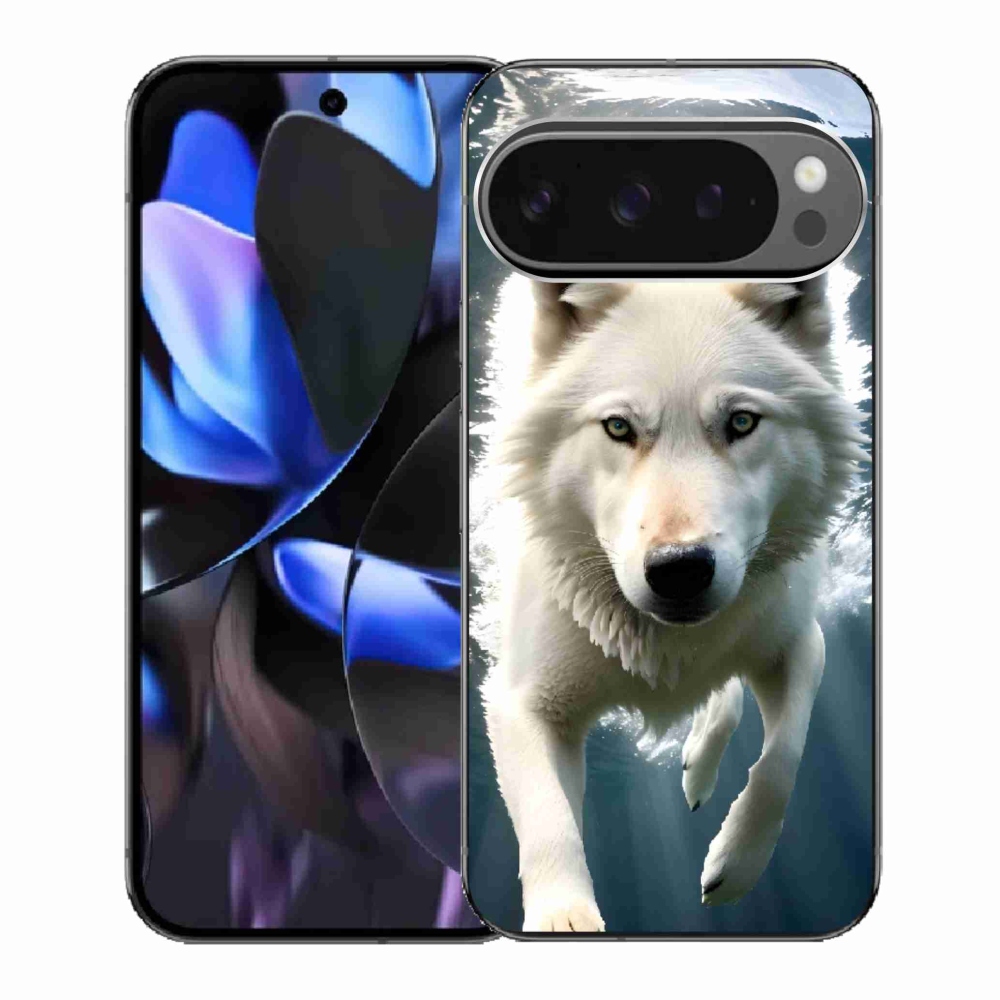 Gelový kryt mmCase na Google Pixel 9 Pro - bílý vlk