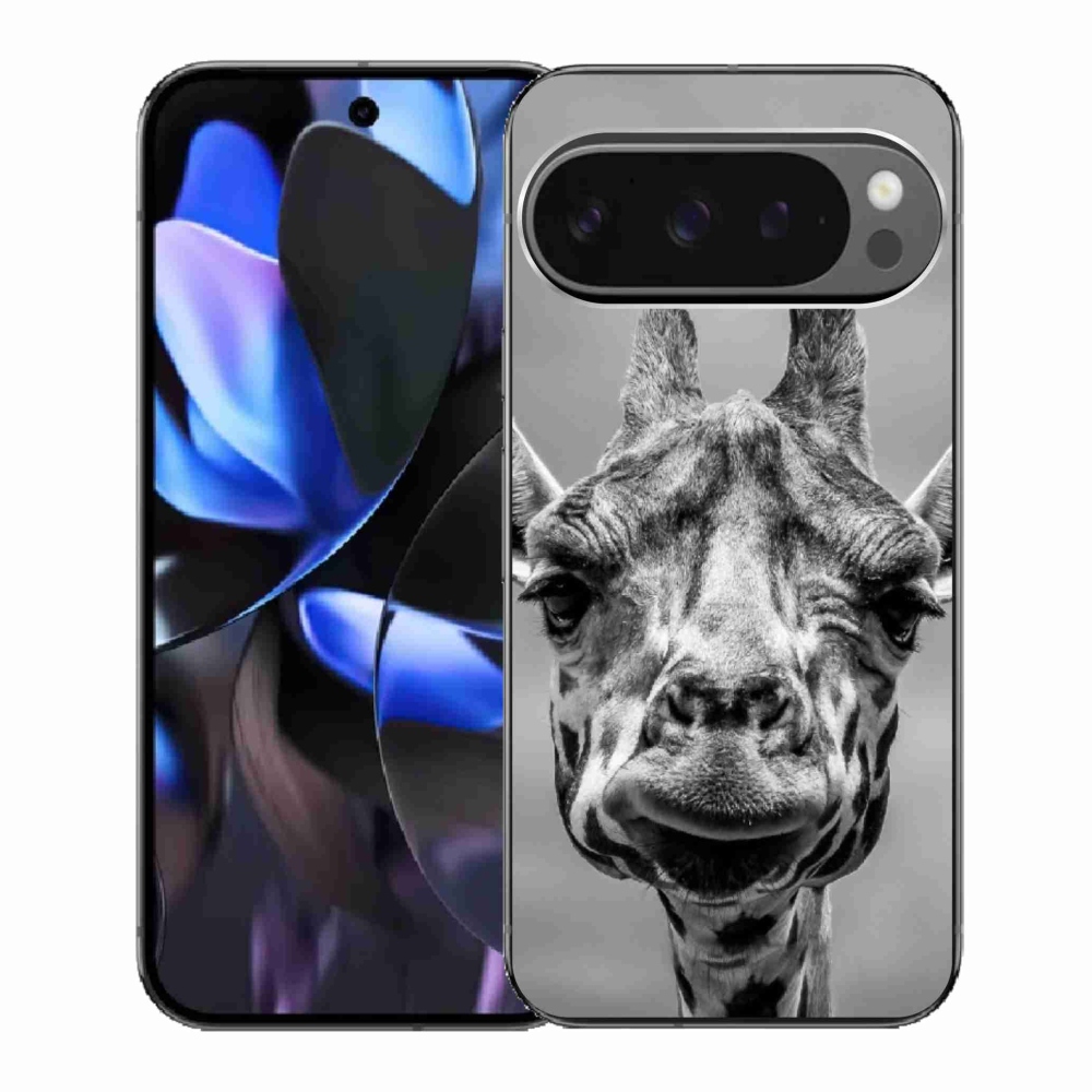 Gelový kryt mmCase na Google Pixel 9 Pro - černobílá žirafa