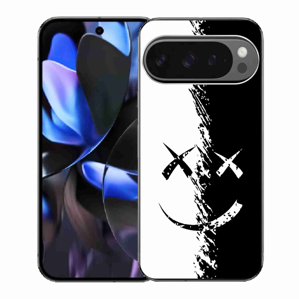 Gelový kryt mmCase na Google Pixel 9 Pro - černobílý smajlík