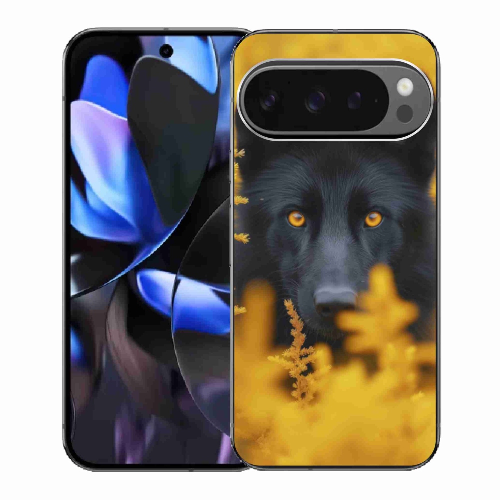 Gelový kryt mmCase na Google Pixel 9 Pro - černý vlk 2