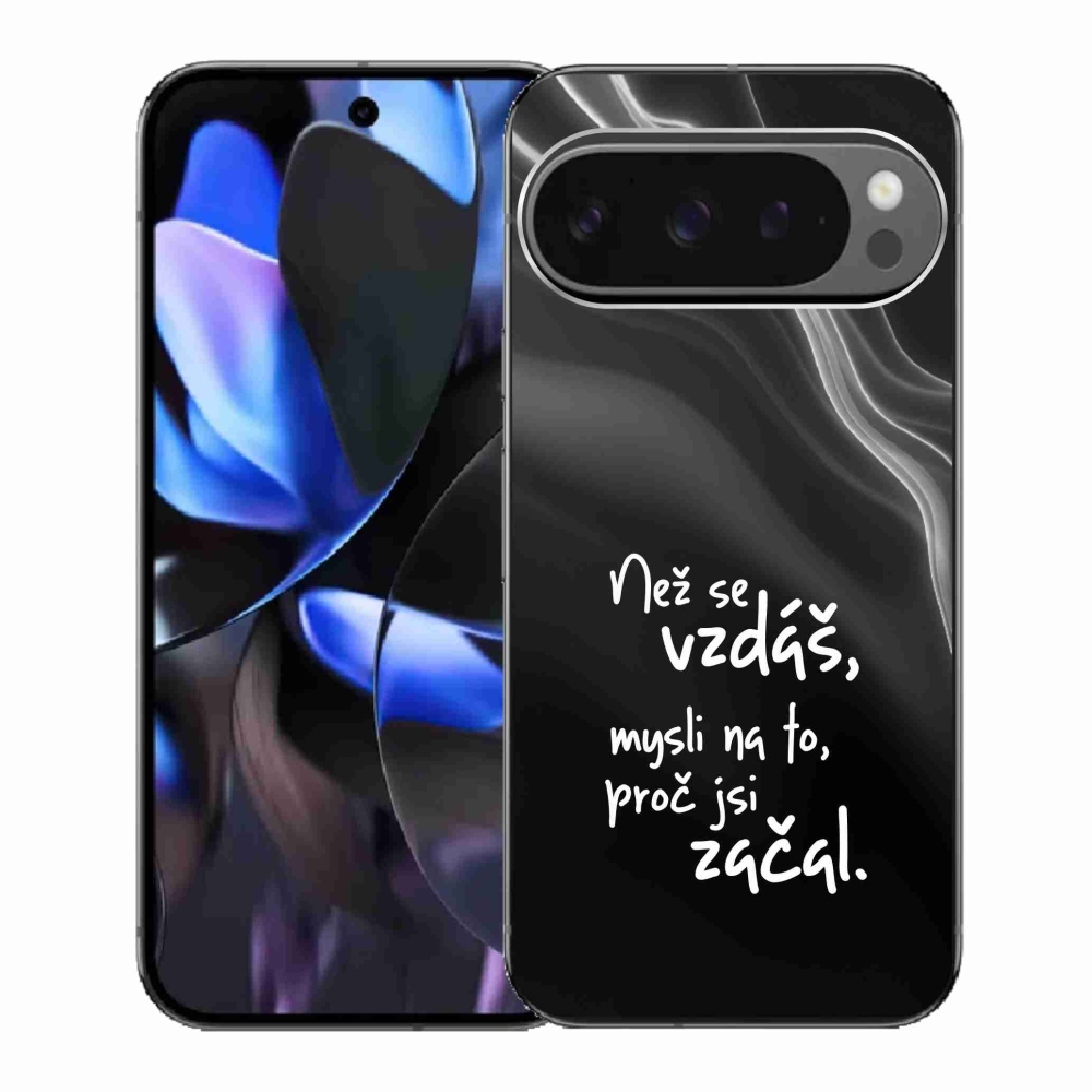 Gelový kryt mmCase na Google Pixel 9 Pro - citát 2 černé pozadí