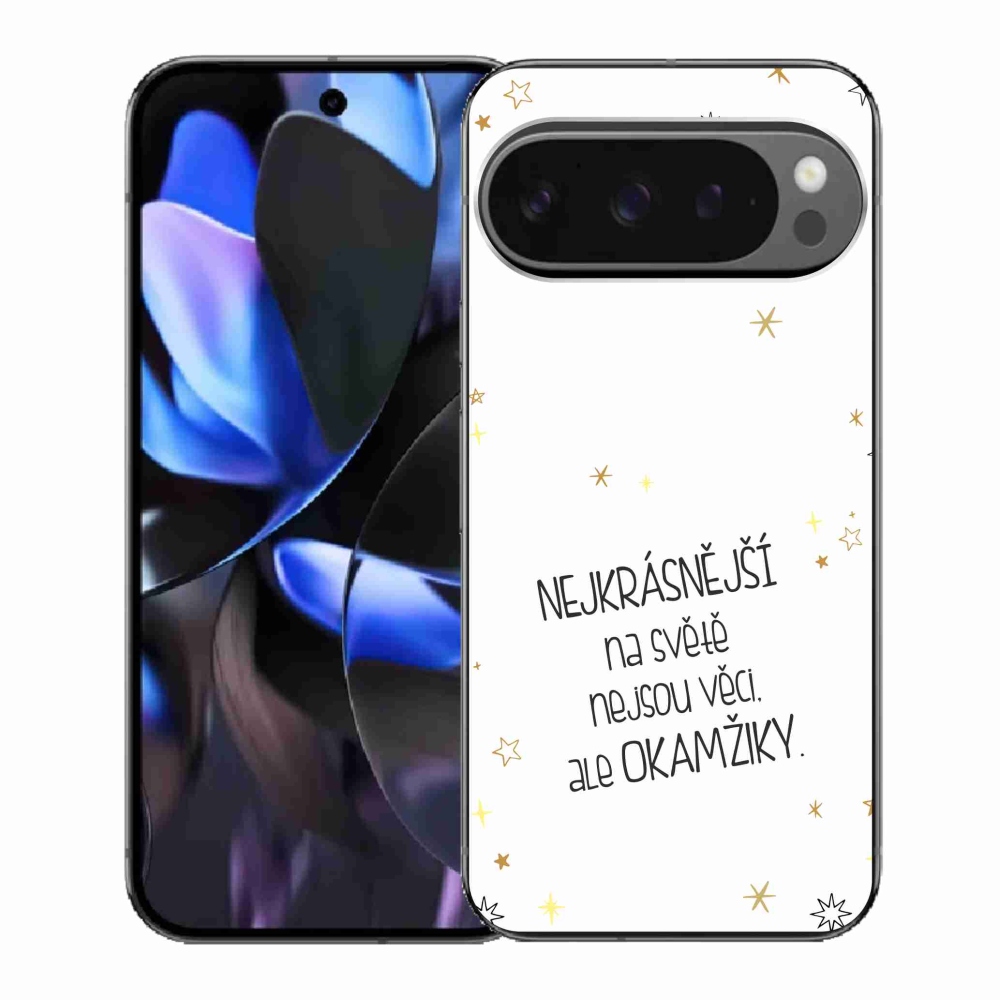 Gelový kryt mmCase na Google Pixel 9 Pro - citát 4 bílé pozadí