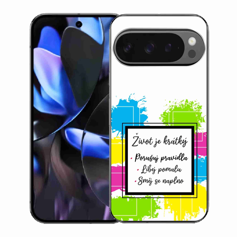 Gelový kryt mmCase na Google Pixel 9 Pro - citát 5 bílé pozadí