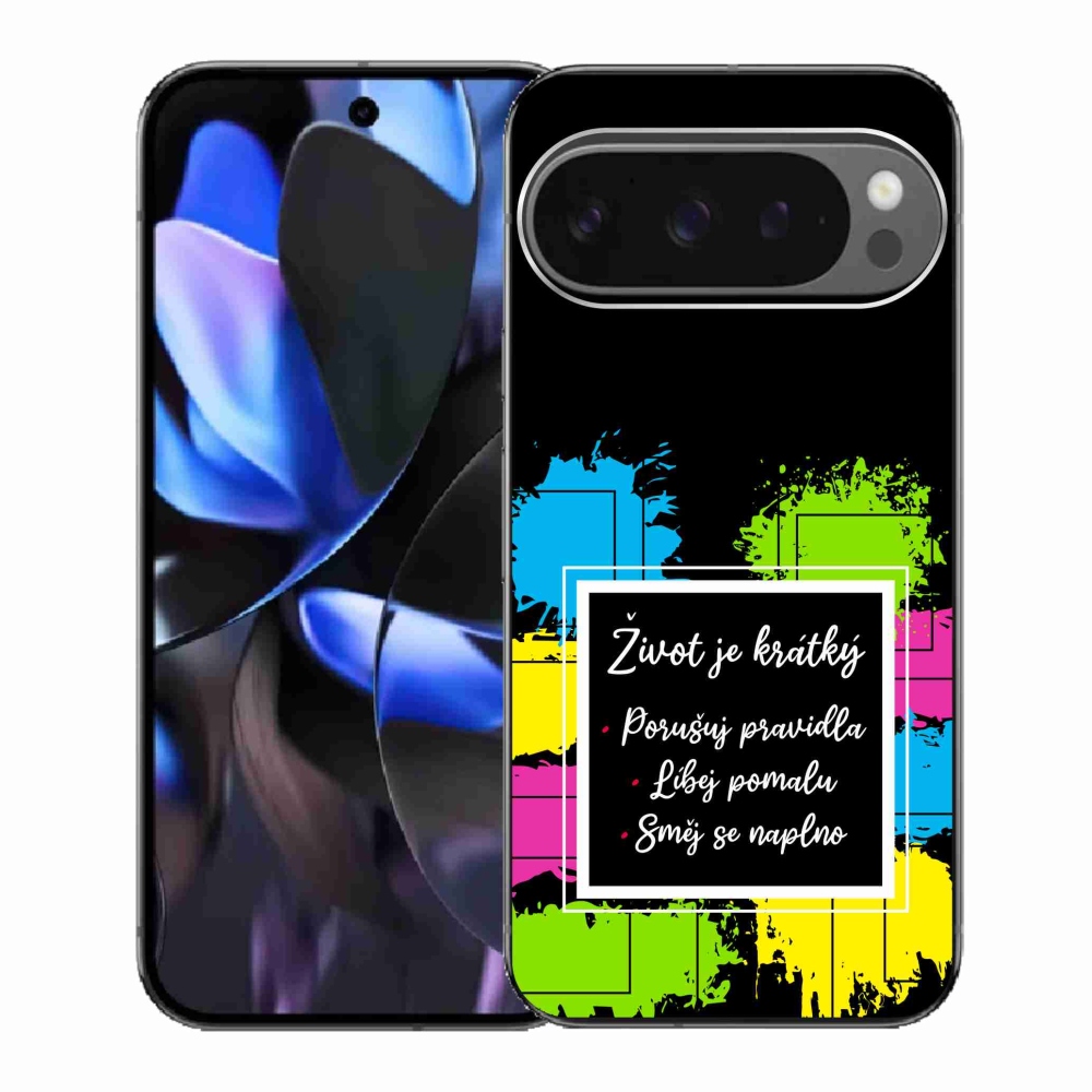 Gelový kryt mmCase na Google Pixel 9 Pro - citát 5 černé pozadí