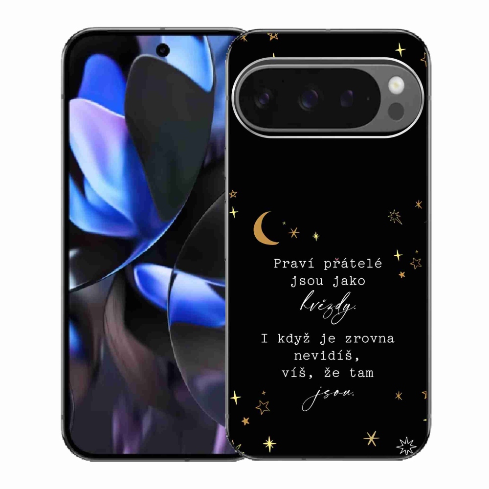 Gelový kryt mmCase na Google Pixel 9 Pro - citát 6 černé pozadí