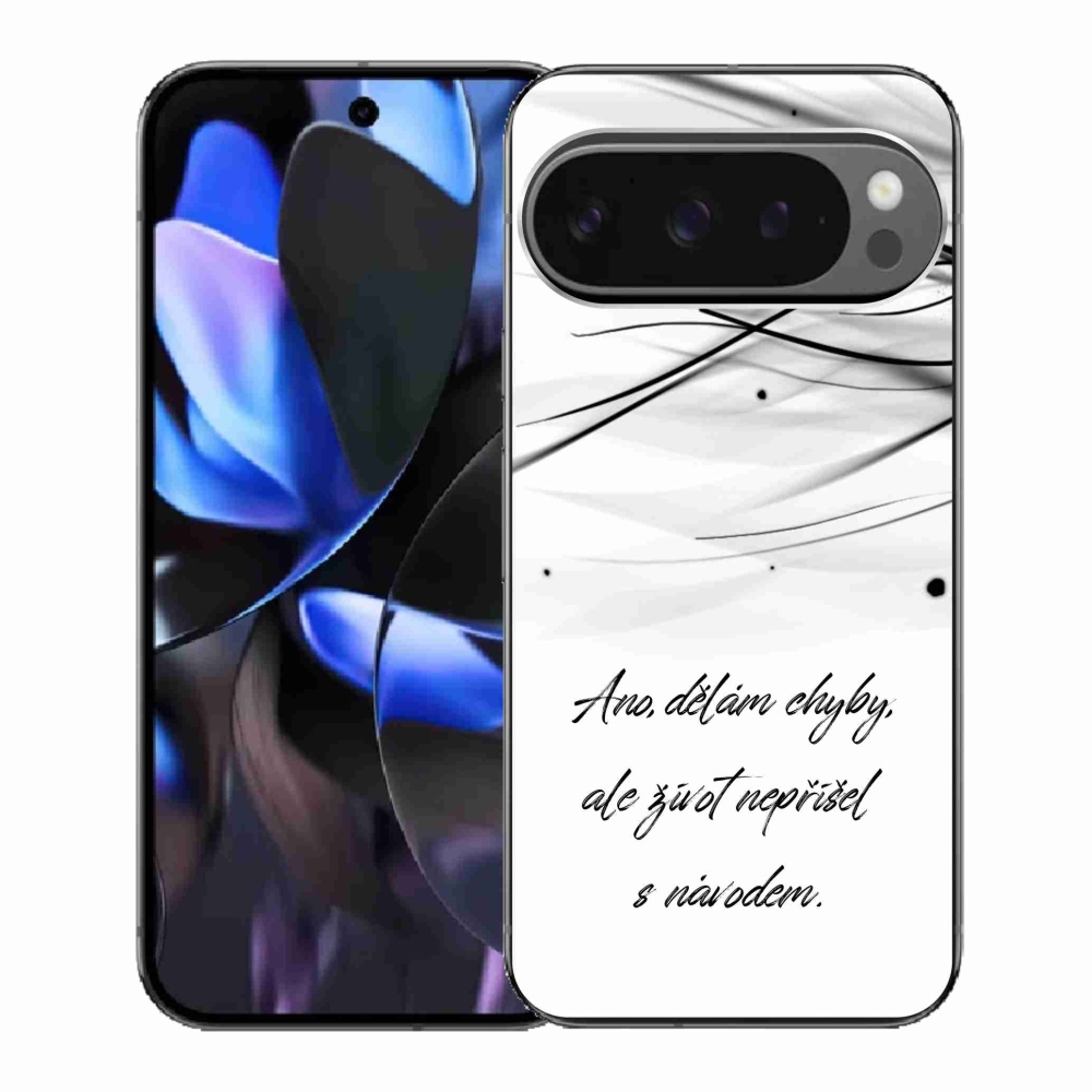 Gelový kryt mmCase na Google Pixel 9 Pro - citát bílé pozadí