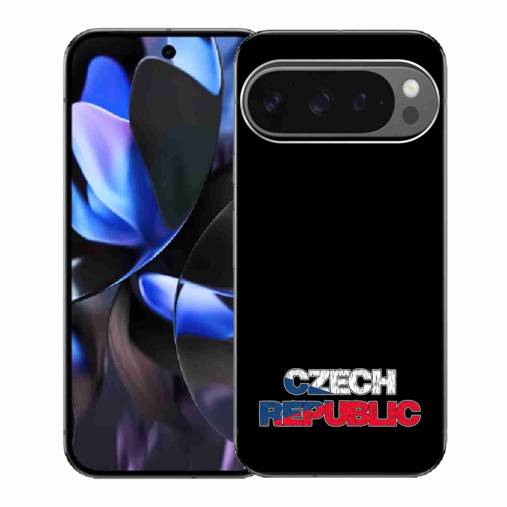 Gelový kryt mmCase na Google Pixel 9 Pro - Czech Republic černé pozadí