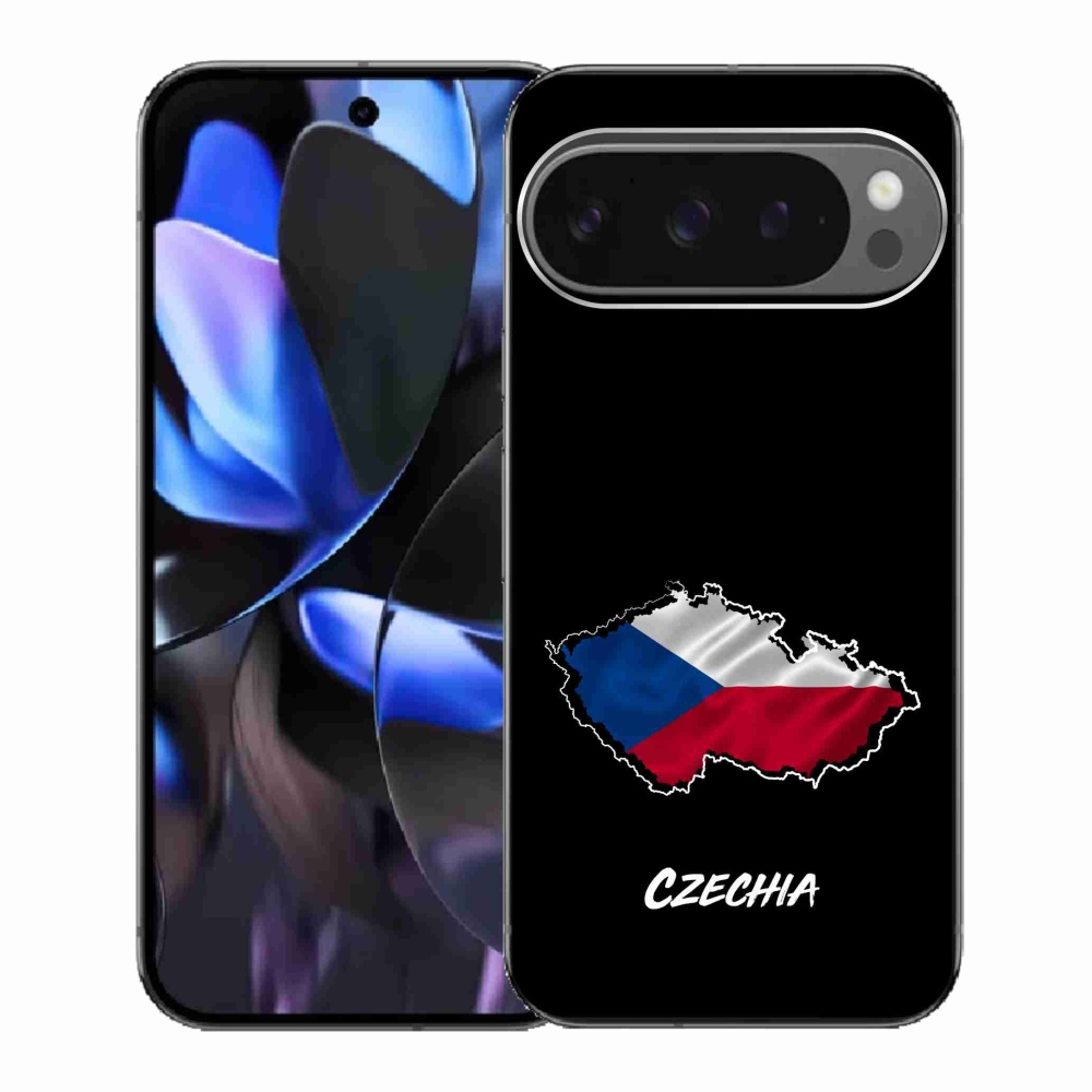 Gelový kryt mmCase na Google Pixel 9 Pro - Czechia černé pozadí